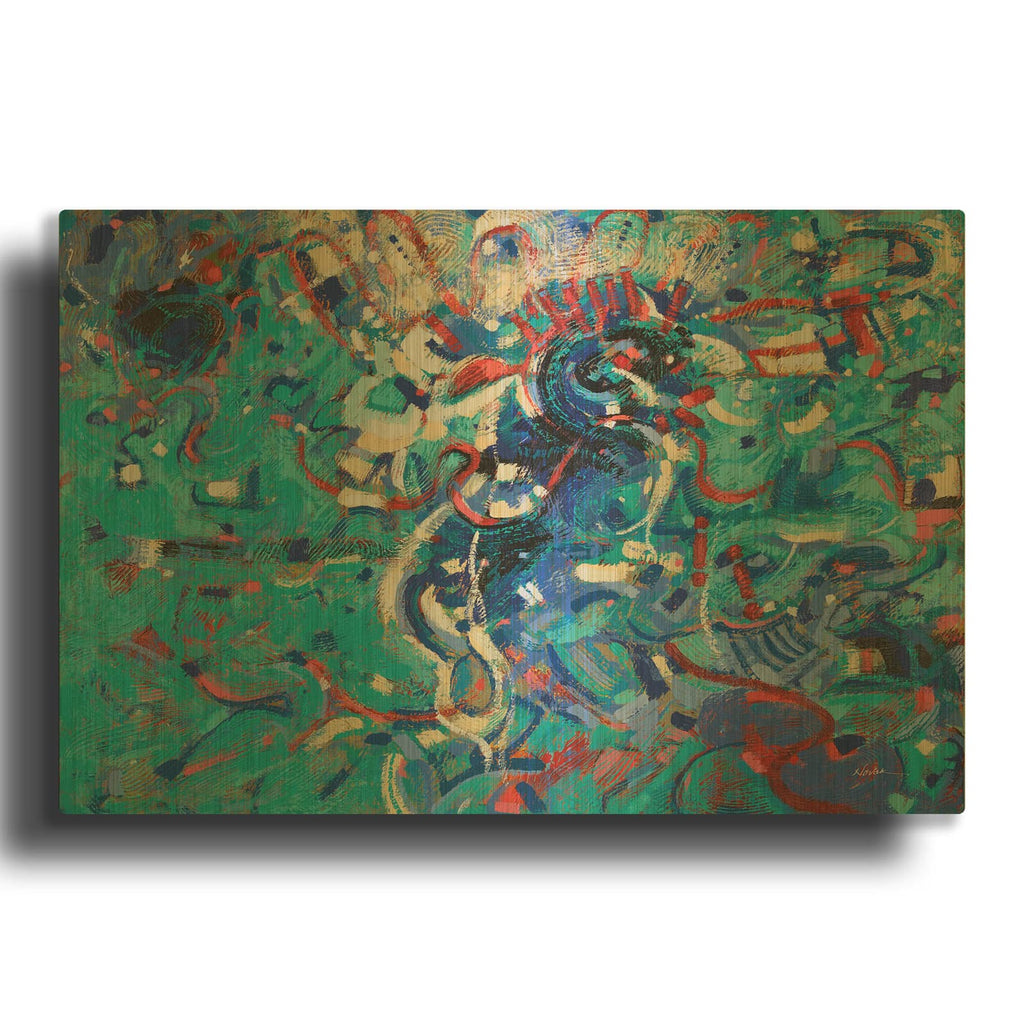 'Native Dance' By Shirley Novak Gold Metal Wall Art