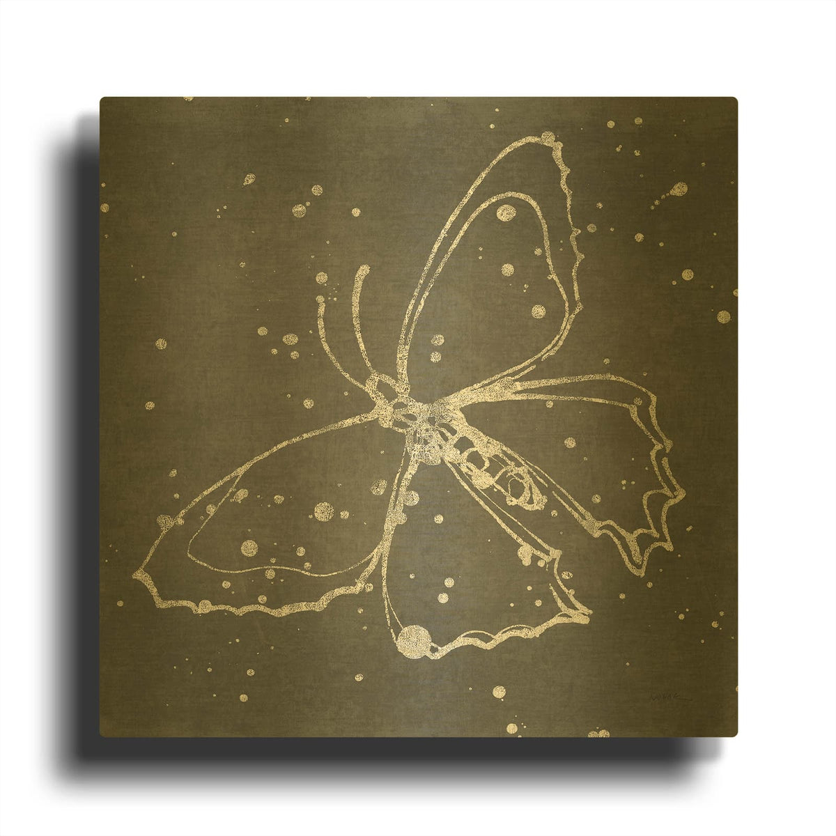 'Silver Wings 2' By Shirley Novak Gold Metal Wall Art