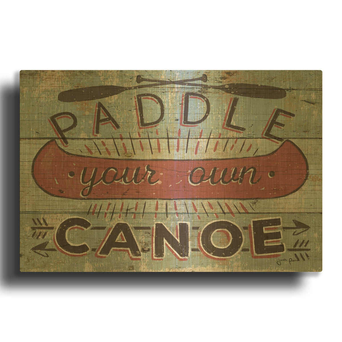 'Cabin Fever 2' By Janelle Penner Gold Metal Wall Art