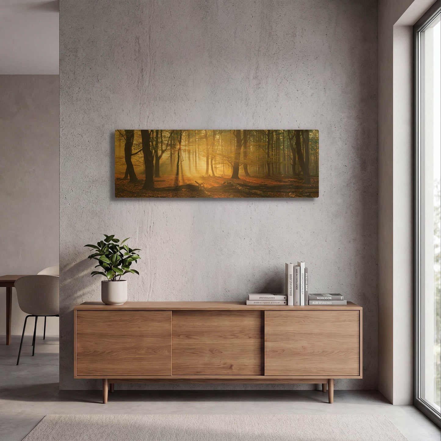 'Speulderbos Panorama' By Martin Podt Gold Metal Wall Art