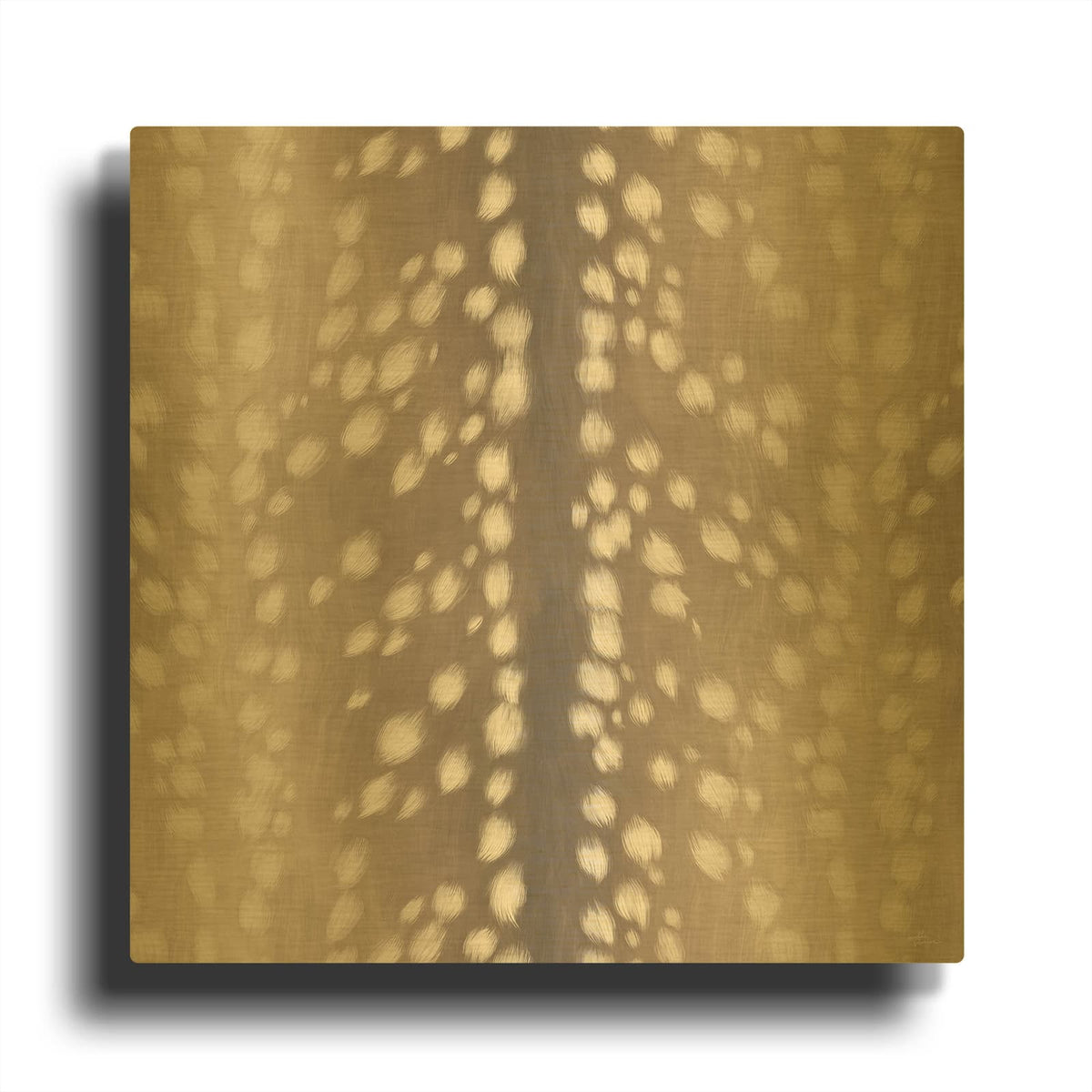 'Sweet Fawn 1 Neutral' By Janelle Penner Gold Metal Wall Art