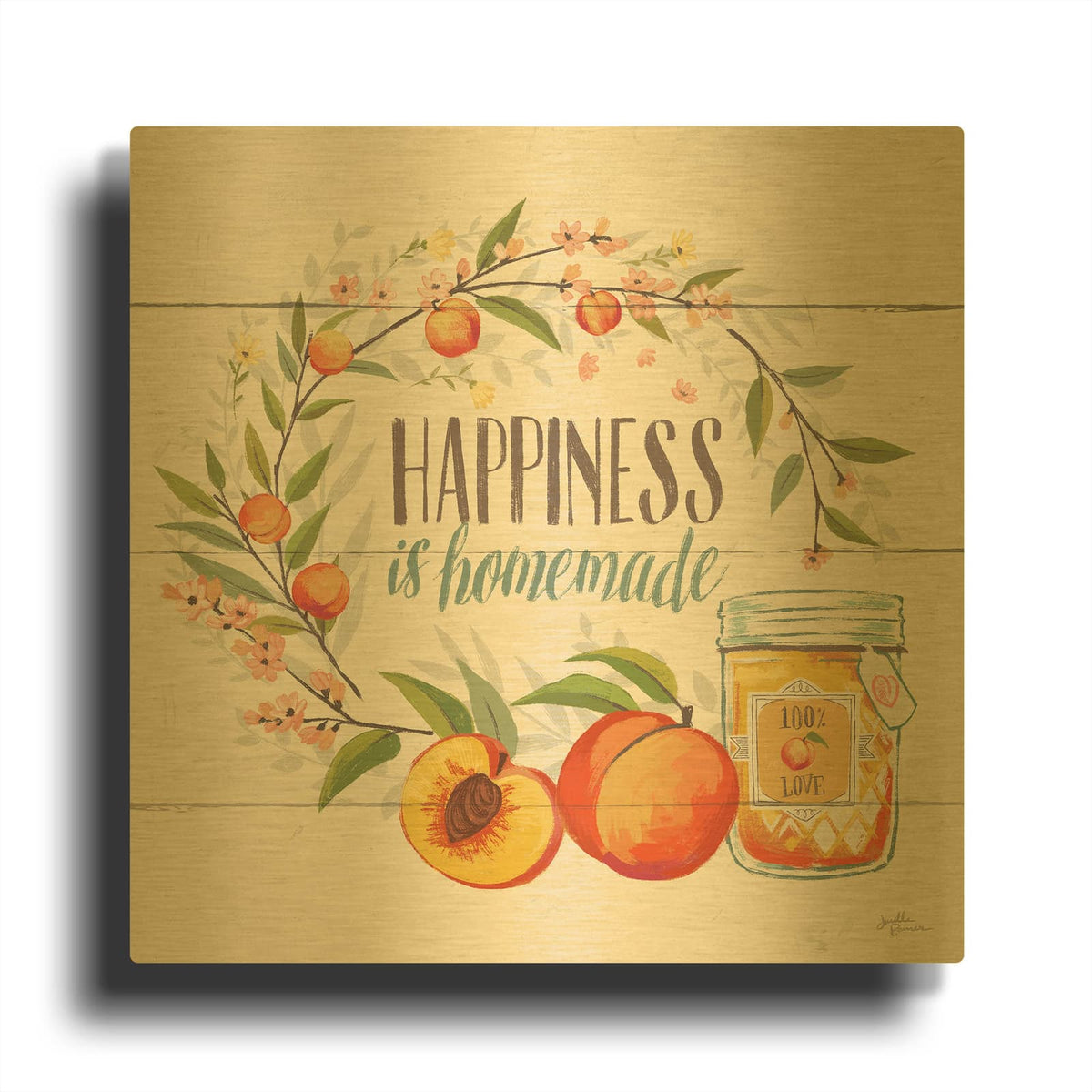 'Sweet Life 2' By Janelle Penner Gold Metal Wall Art