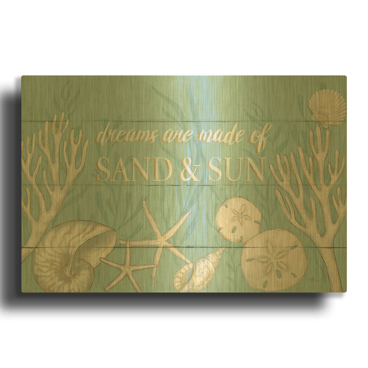 'Tranquil Morning 1' By Janelle Penner Gold Metal Wall Art