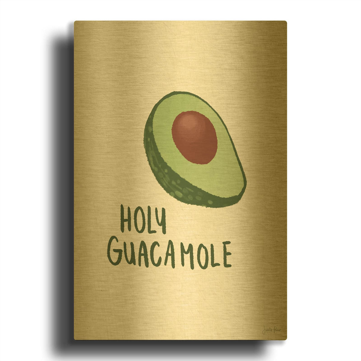 'Veggie Fun 3' By Janelle Penner Gold Metal Wall Art