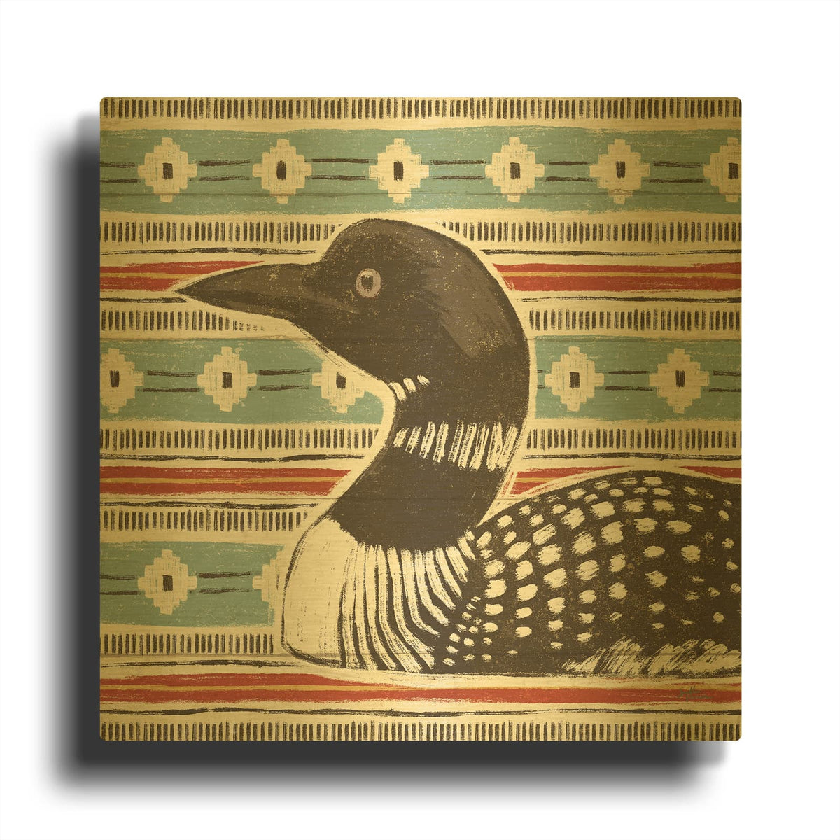 'Vintage Lake 11' By Janelle Penner Gold Metal Wall Art