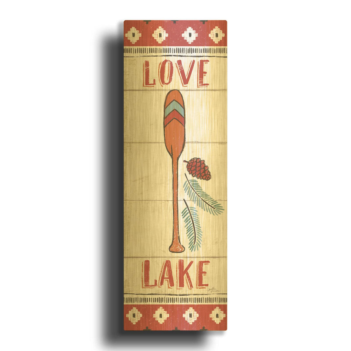 'Vintage Lake 12' By Janelle Penner Gold Metal Wall Art