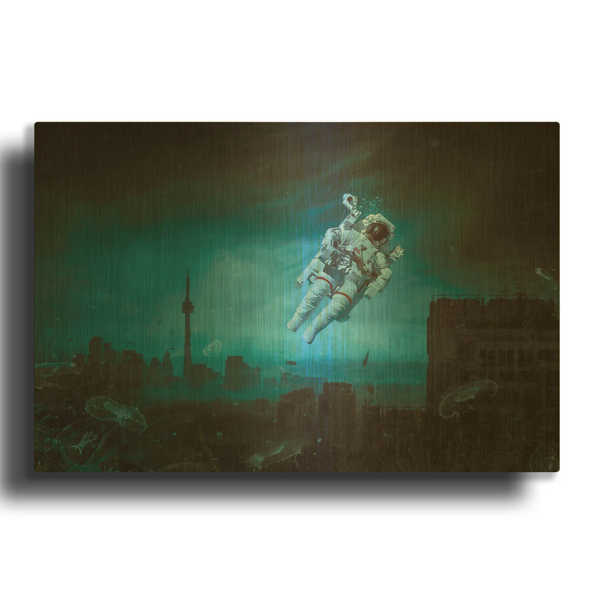 'Sometimes' By Mario Sanchez Nevado Gold Metal Wall Art