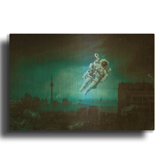 'Sometimes' By Mario Sanchez Nevado Gold Metal Wall Art