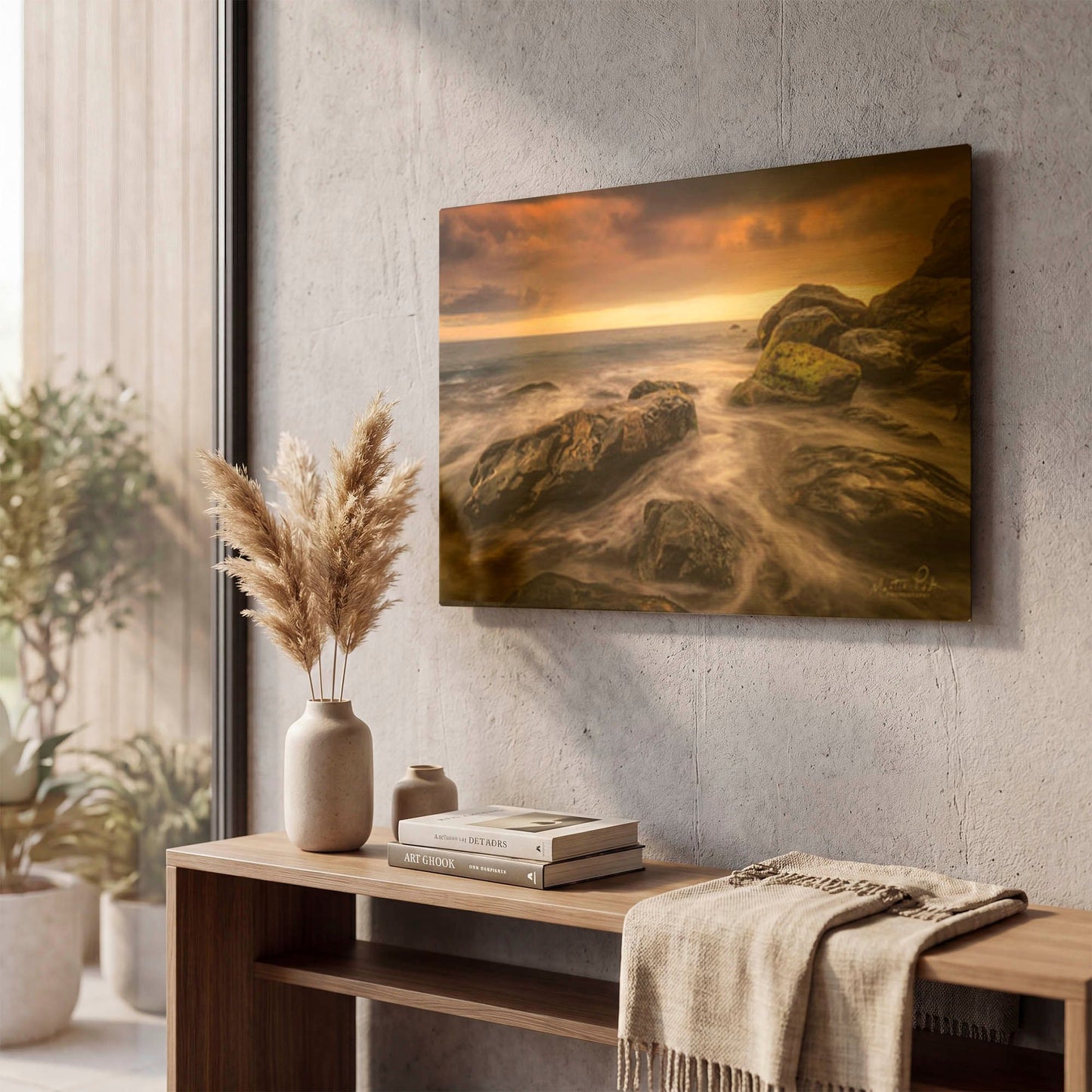 'Simplicity' By Martin Podt Gold Metal Wall Art