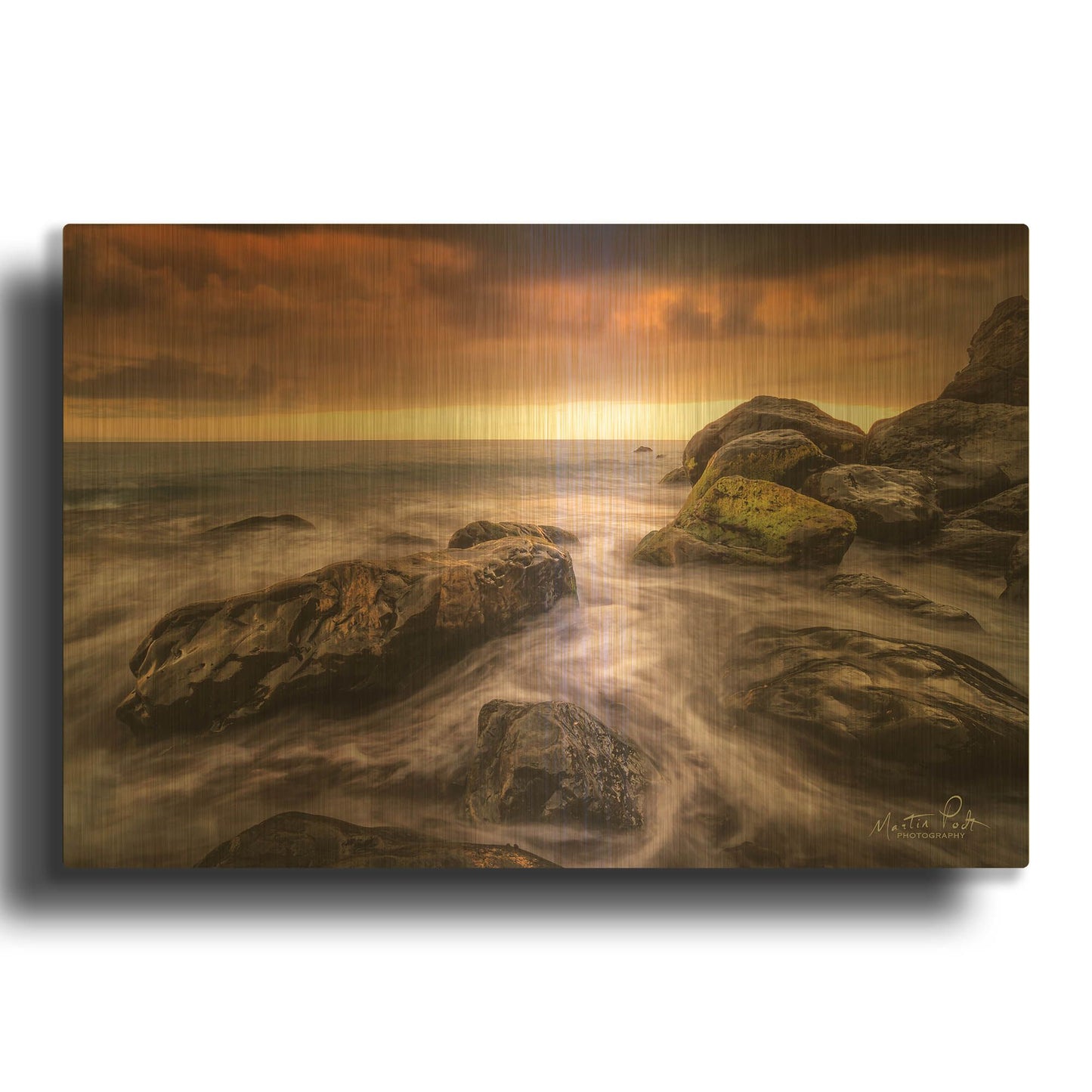 'Simplicity' By Martin Podt Gold Metal Wall Art