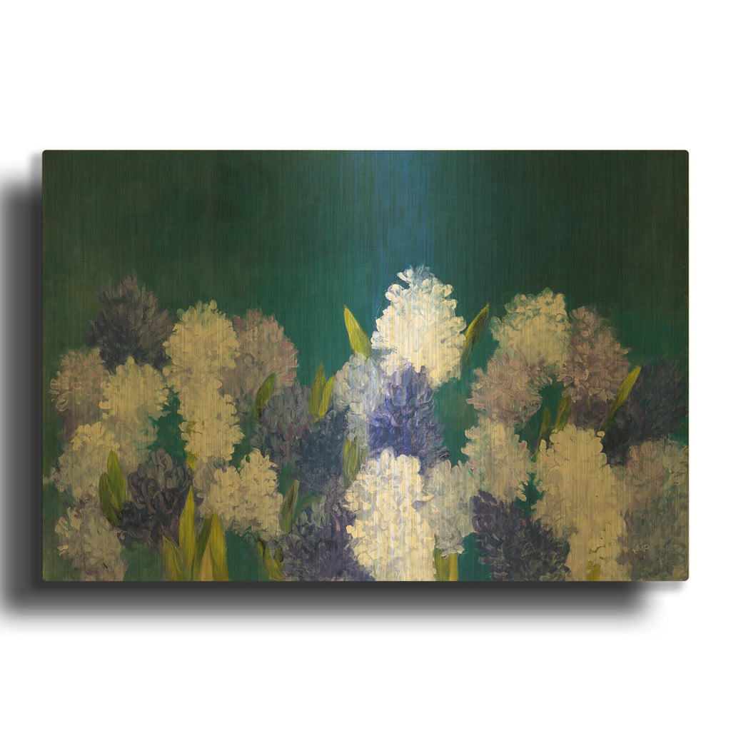 'Bold Hyacinth' By Julia Purinton Gold Metal Wall Art