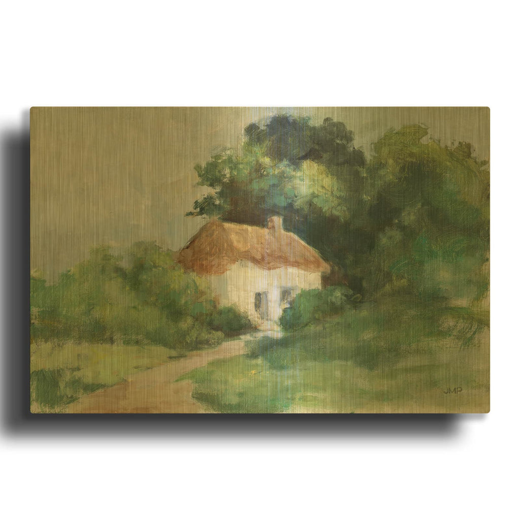 'Cottage Retreat' By Julia Purinton Gold Metal Wall Art