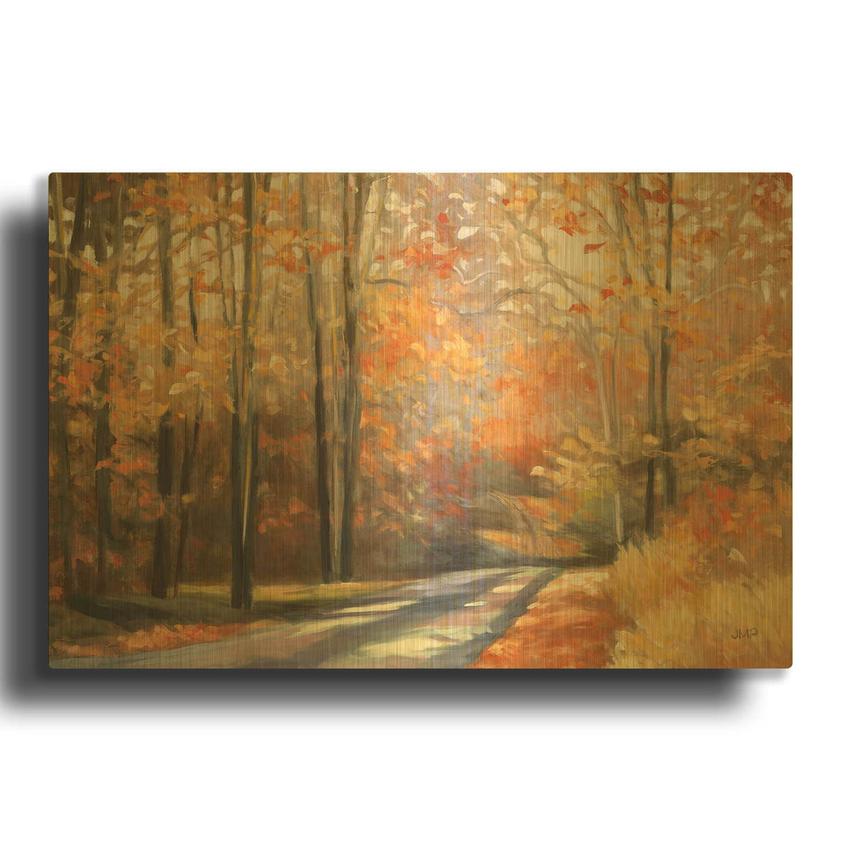 'Country Road' By Julia Purinton Gold Metal Wall Art
