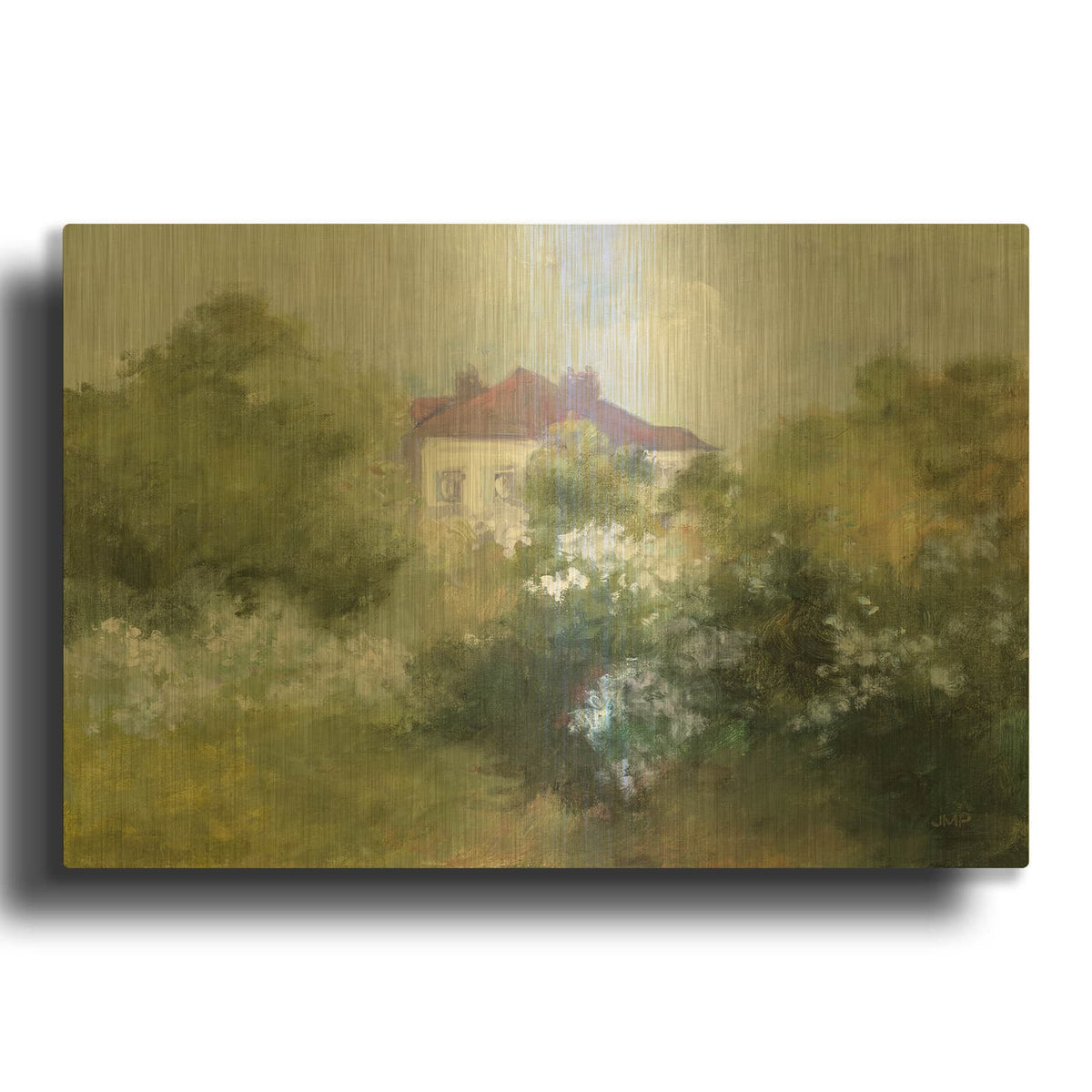 'Countryside Haven' By Julia Purinton Gold Metal Wall Art