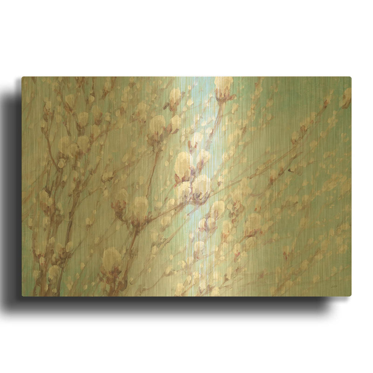 'Early Spring C' By Julia Purinton Gold Metal Wall Art