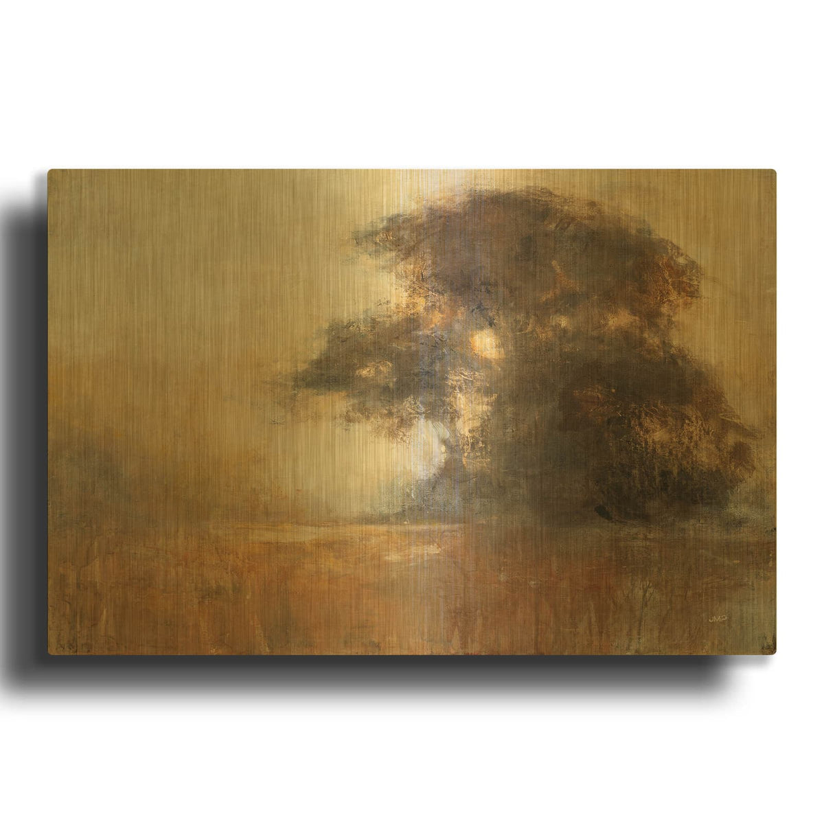 'First Light 1' By Julia Purinton Gold Metal Wall Art