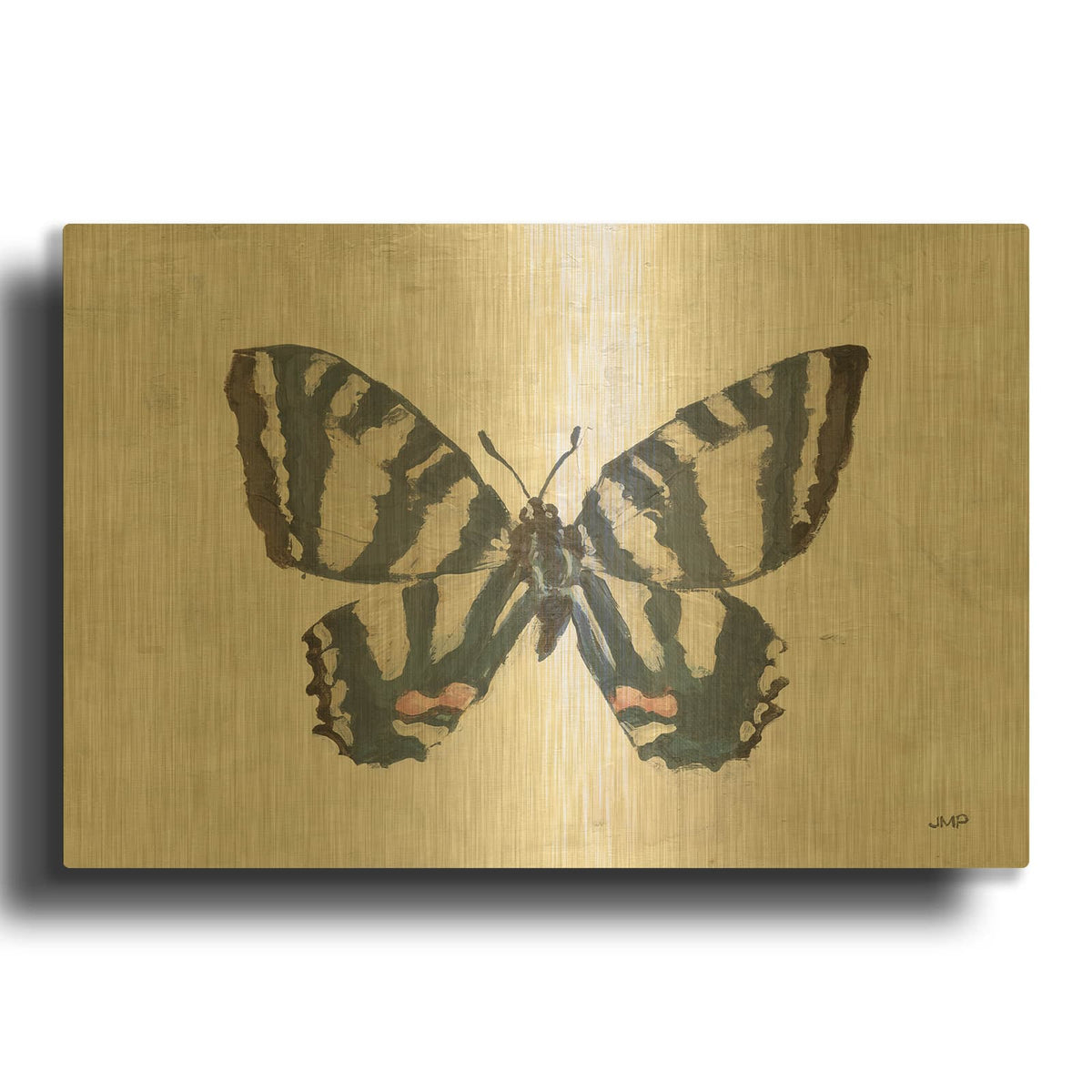 'Garden Beauties 2 Honeybloom' By Julia Purinton Gold Metal Wall Art