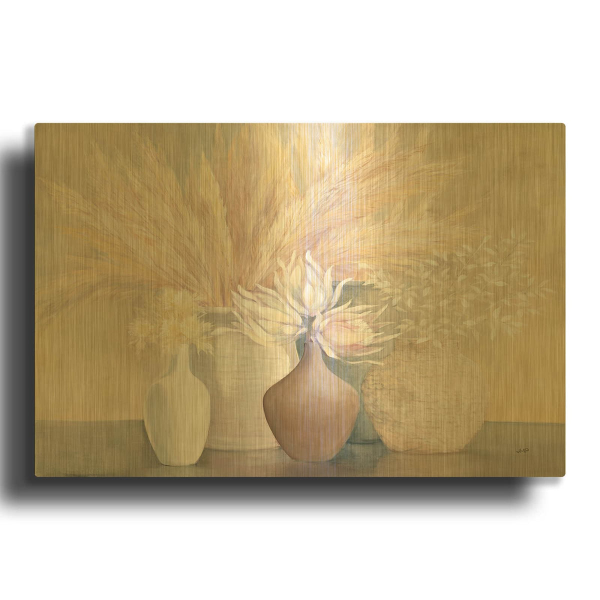 'Gentle Still Life' By Julia Purinton Gold Metal Wall Art