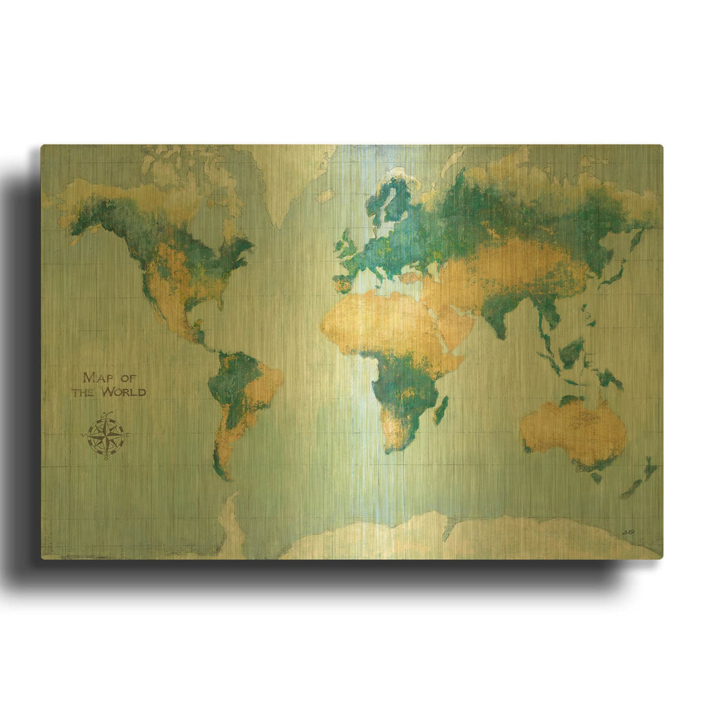 'Golden Earth' By Julia Purinton Gold Metal Wall Art