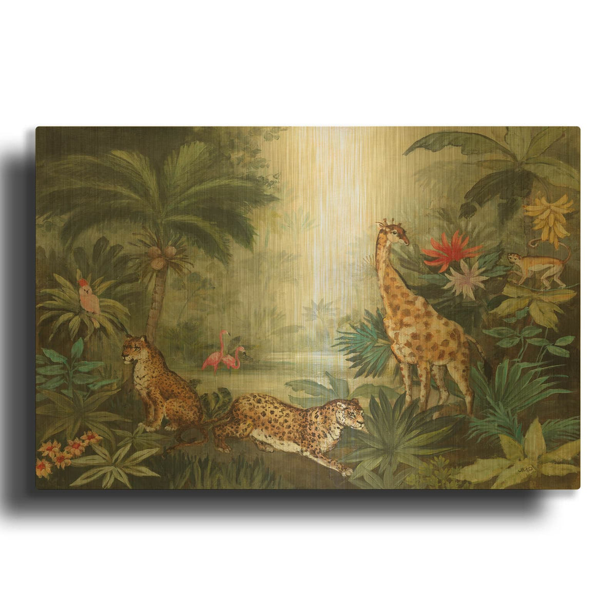 'Jungle Life' By Julia Purinton Gold Metal Wall Art