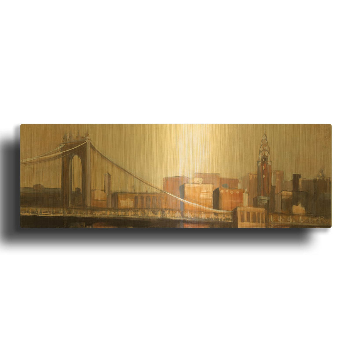 'Nyc After Dawn C' By Julia Purinton Gold Metal Wall Art
