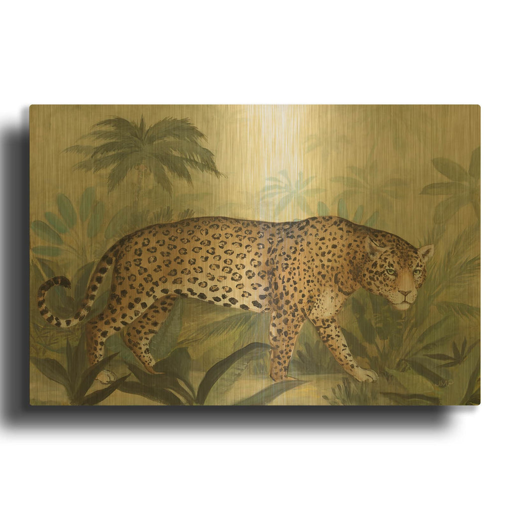 'Prowl 1' By Julia Purinton Gold Metal Wall Art