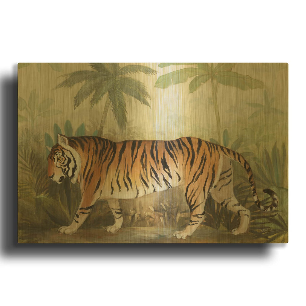'Prowl 2' By Julia Purinton Gold Metal Wall Art