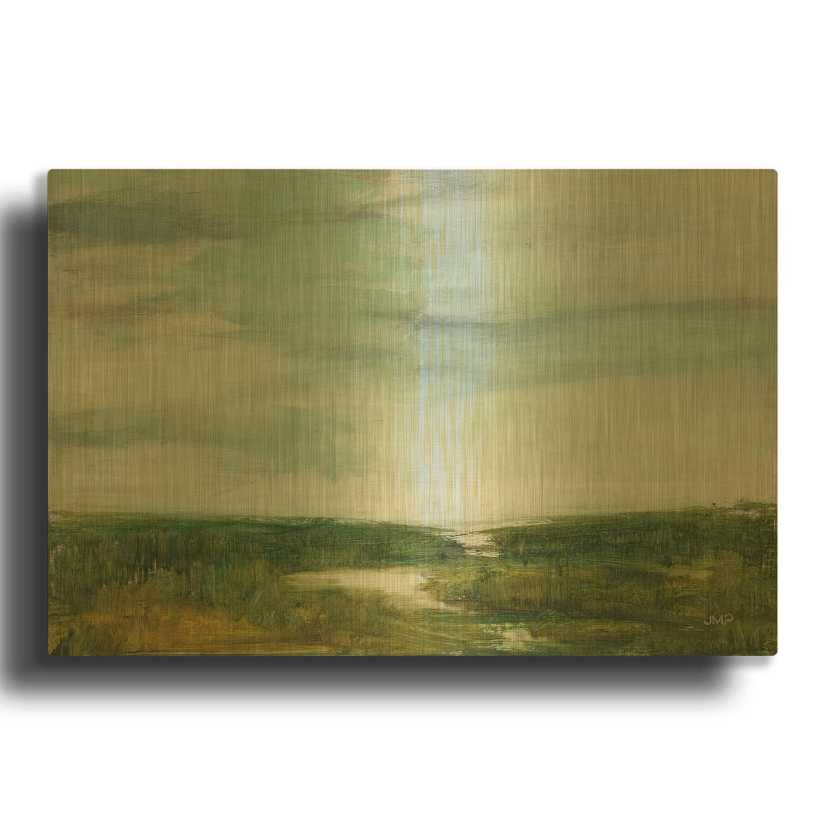 'The Path Of Water' By Julia Purinton Gold Metal Wall Art