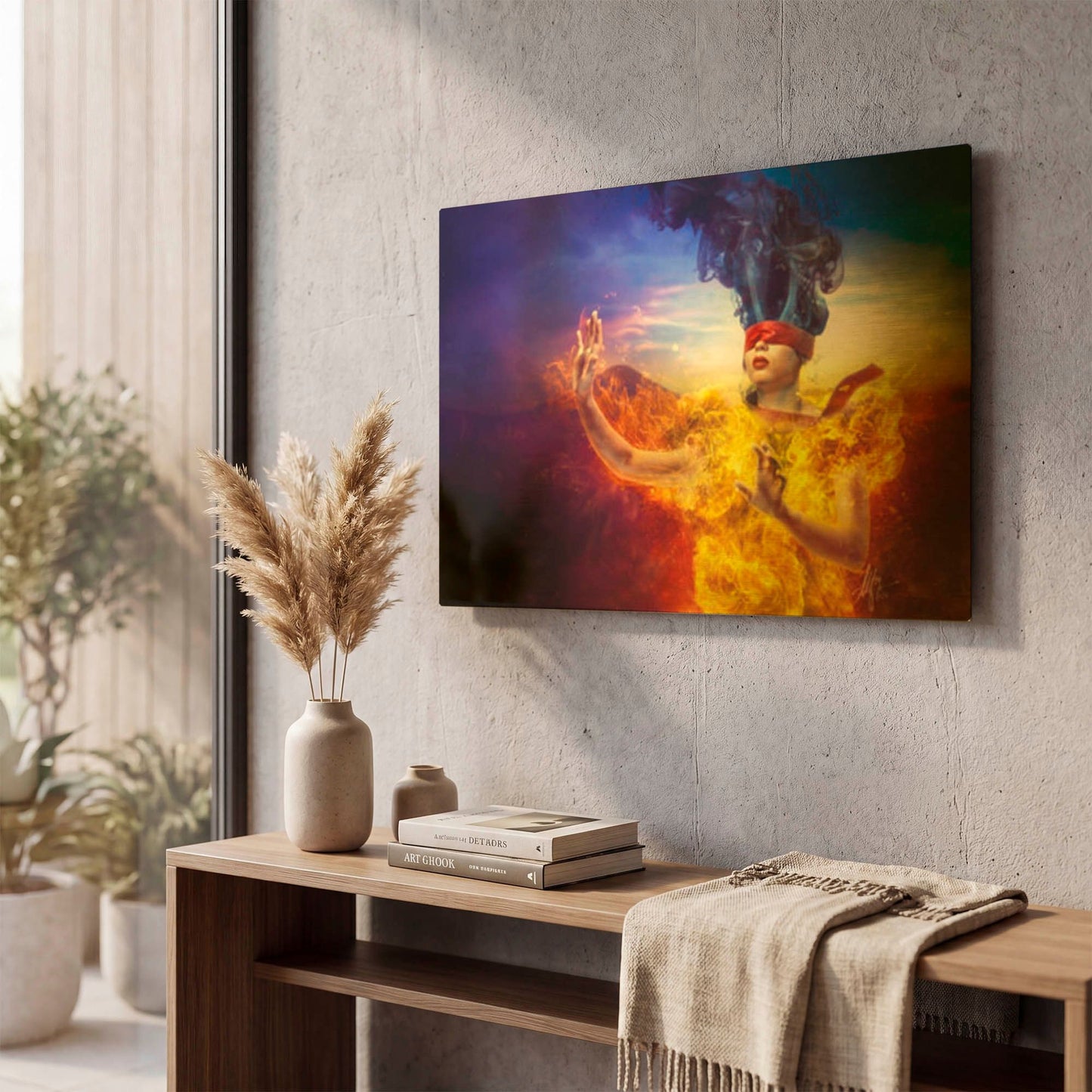 'Suspense' By Mario Sanchez Nevado Gold Metal Wall Art
