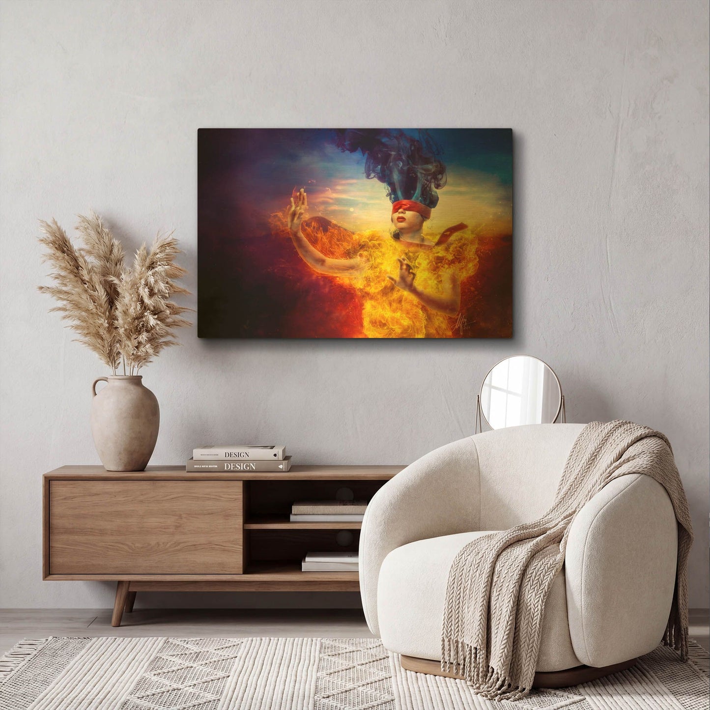 'Suspense' By Mario Sanchez Nevado Gold Metal Wall Art