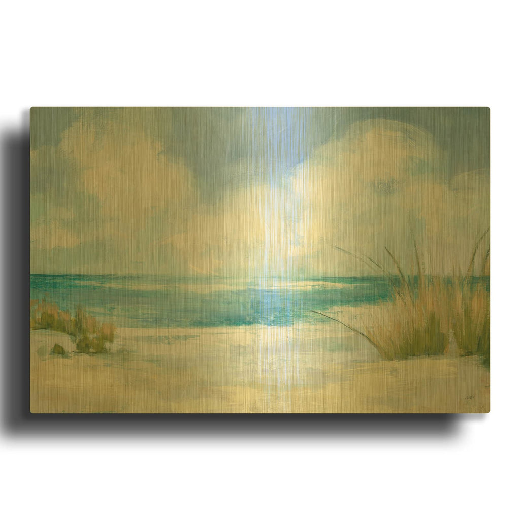 'Wind And Waves 1' By Julia Purinton Gold Metal Wall Art