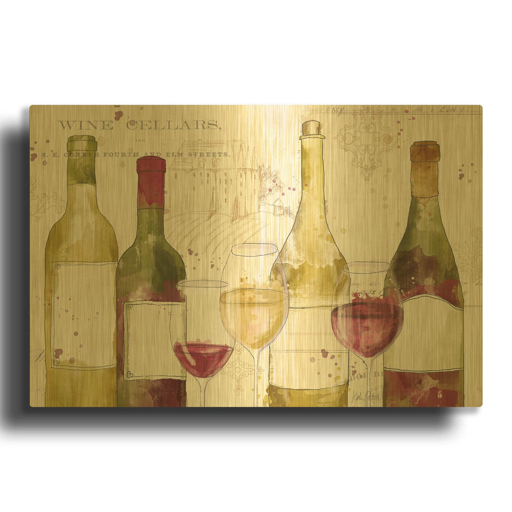 'Chateau Winery 1 No Words' By Katie Pertiet Gold Metal Wall Art