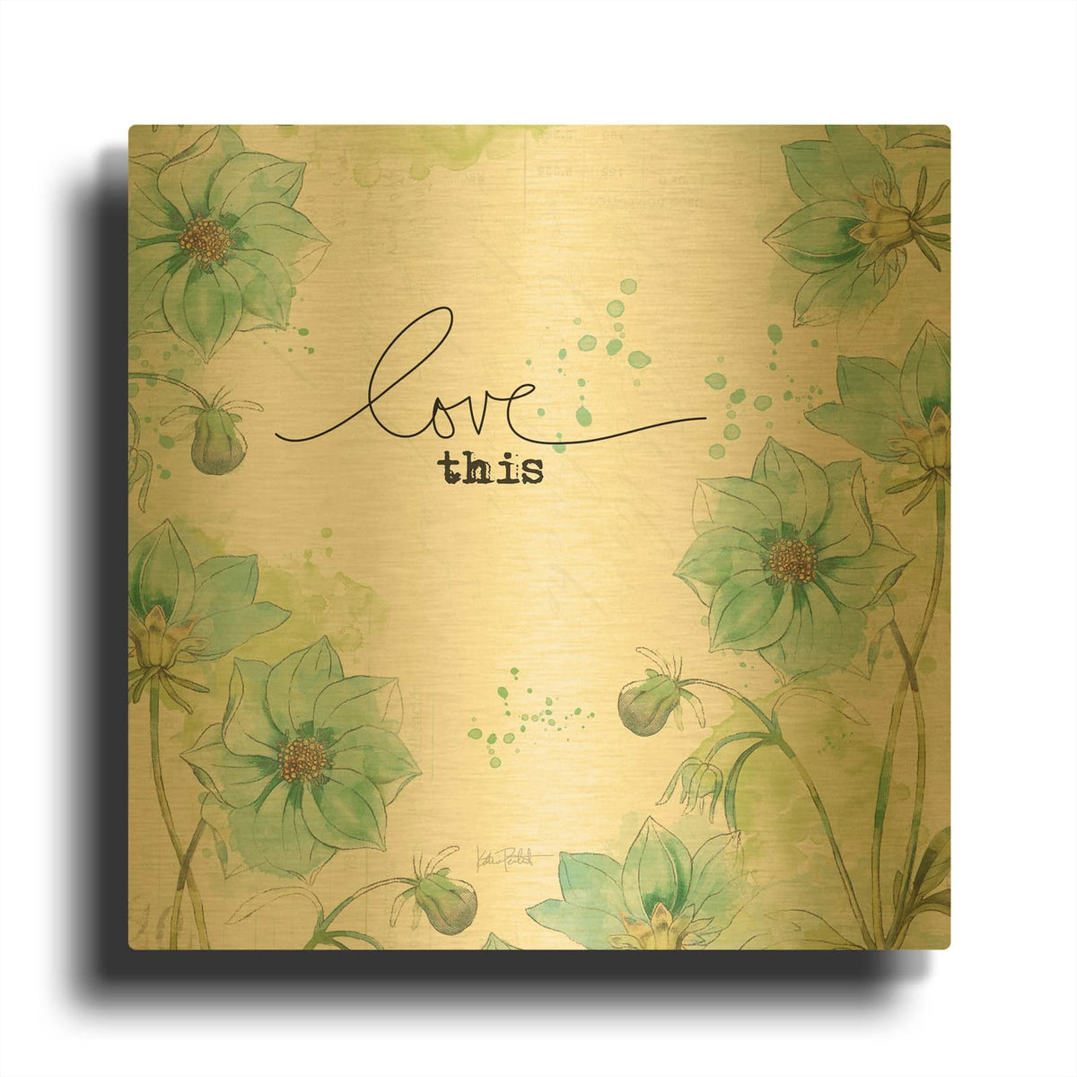 'Dream And Faith 3' By Katie Pertiet Gold Metal Wall Art