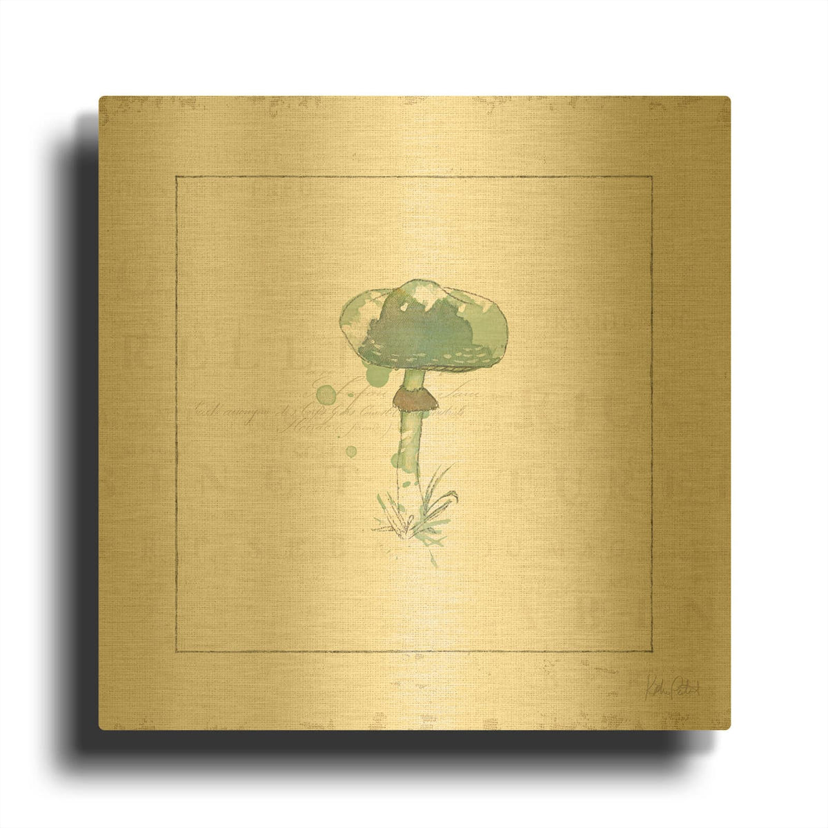 'In The Forest 2' By Katie Pertiet Gold Metal Wall Art