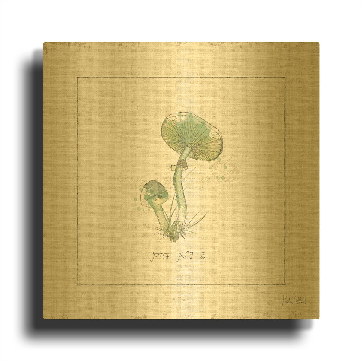 'In The Forest 3' By Katie Pertiet Gold Metal Wall Art
