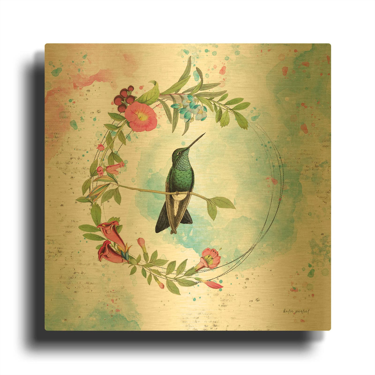 'Kaleidoscope 5' By Katie Pertiet Gold Metal Wall Art