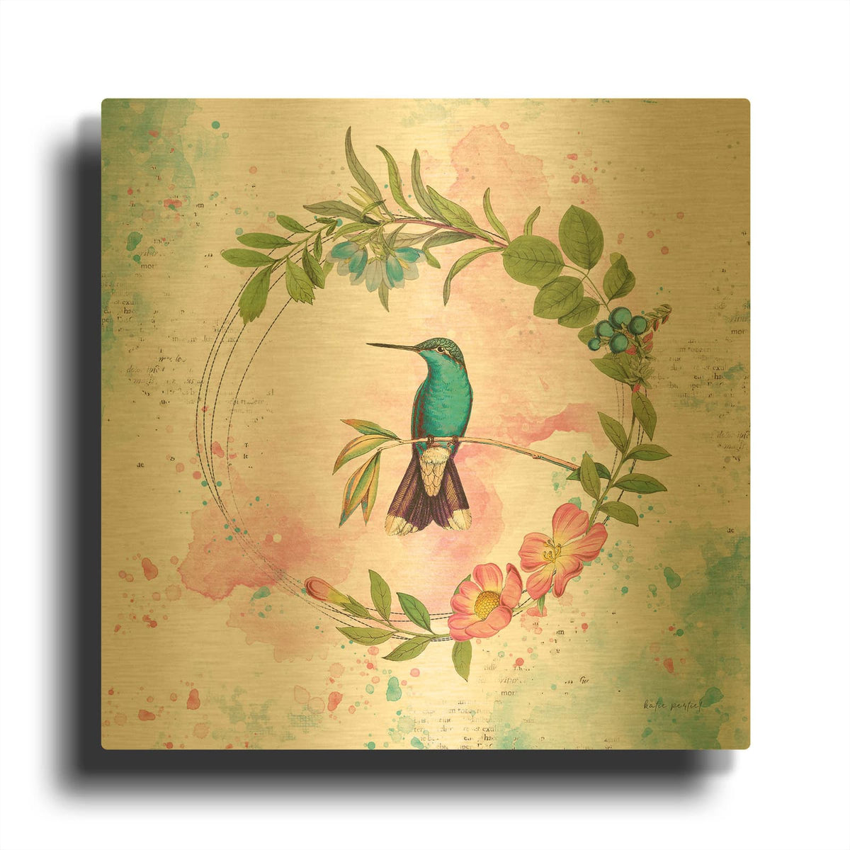 'Kaleidoscope 6' By Katie Pertiet Gold Metal Wall Art