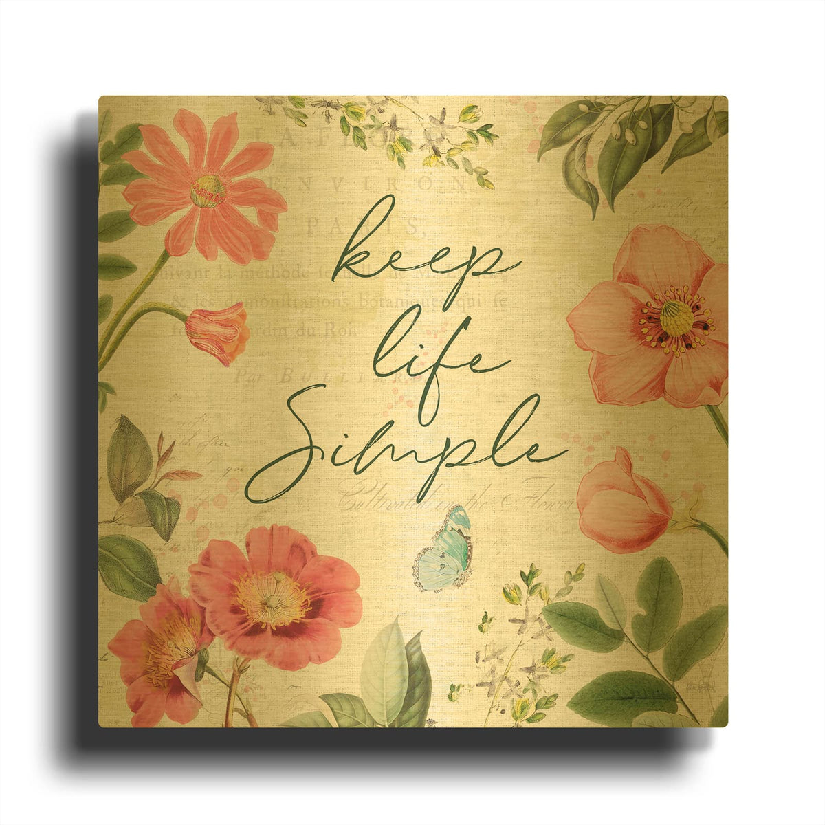 'Studio Botanicals 4 Green' By Katie Pertiet Gold Metal Wall Art