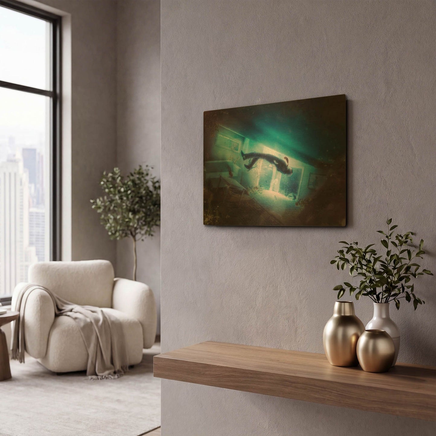 'Tears' By Mario Sanchez Nevado Gold Metal Wall Art