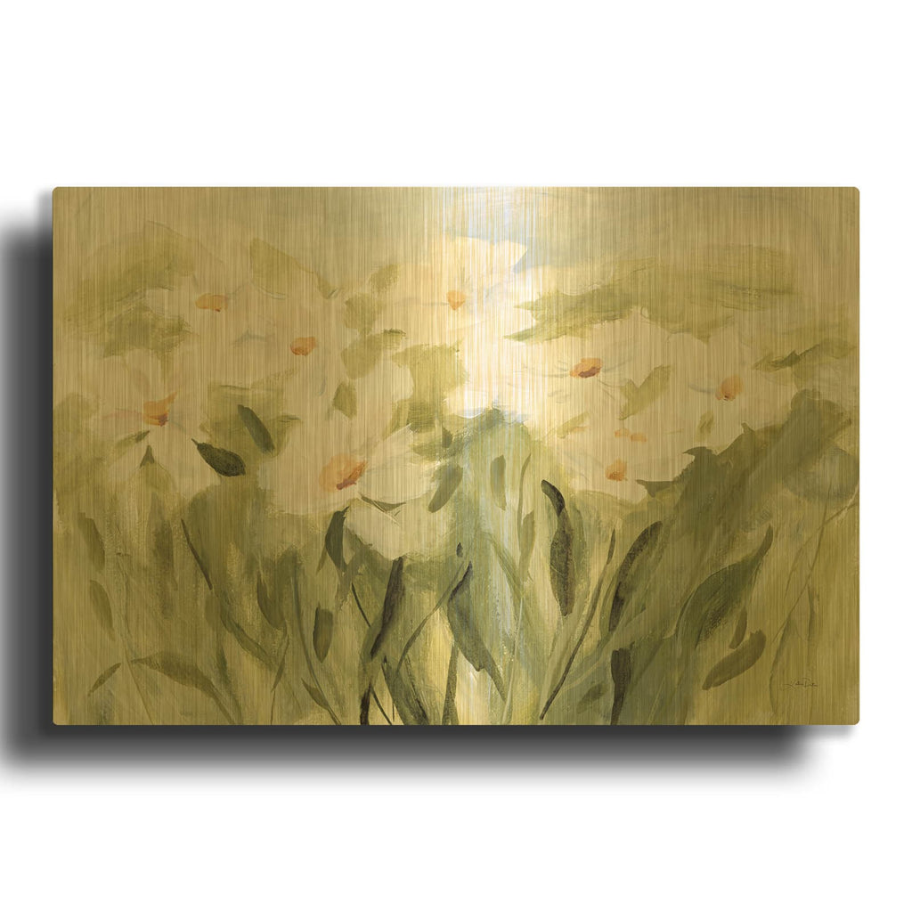 'Daisy Meadow' By Katrina Pete Gold Metal Wall Art