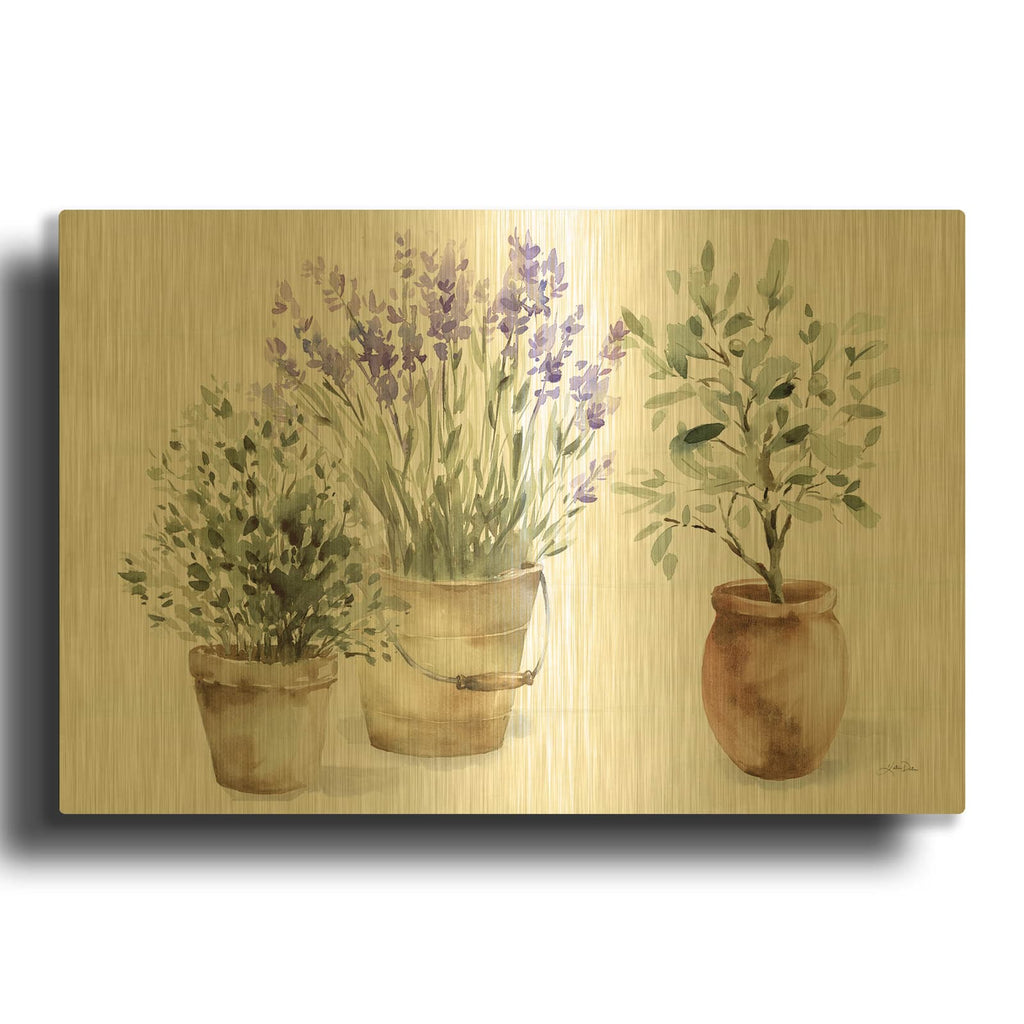 'Farmhouse Still Life' By Katrina Pete Gold Metal Wall Art