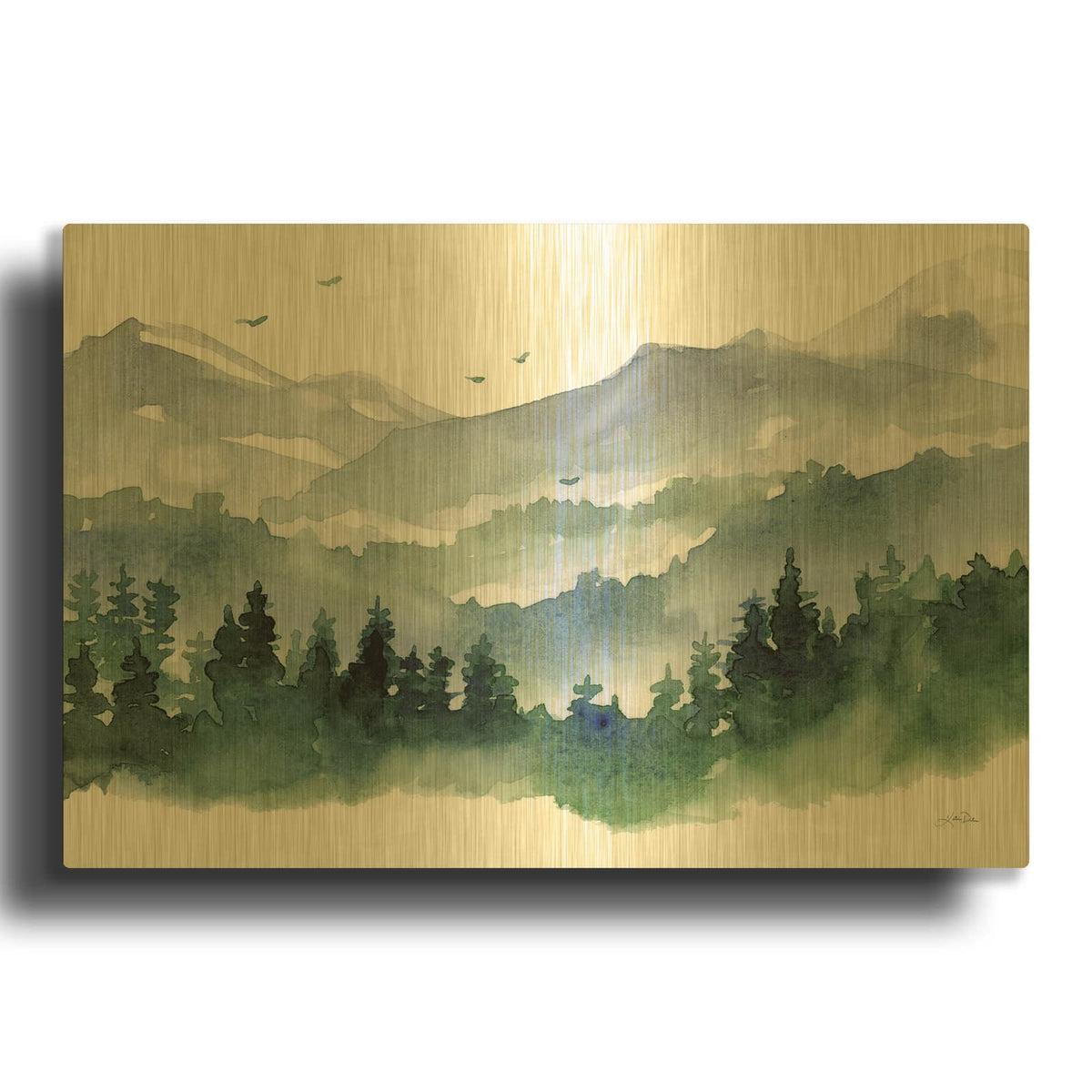 'Northwest 2' By Katrina Pete Gold Metal Wall Art