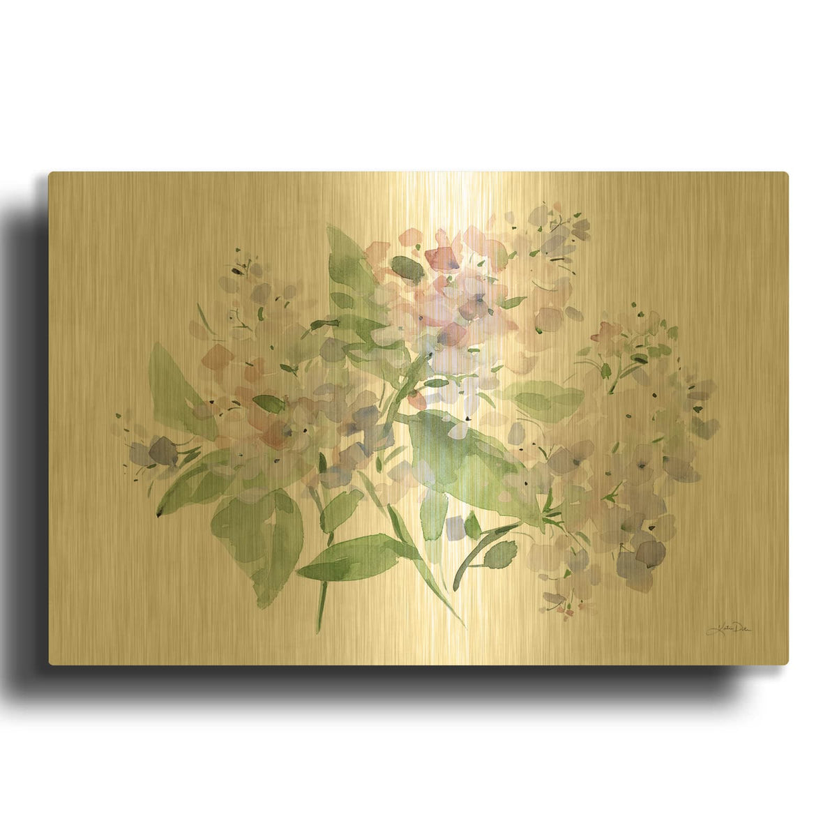 'Pastel Petals' By Katrina Pete Gold Metal Wall Art