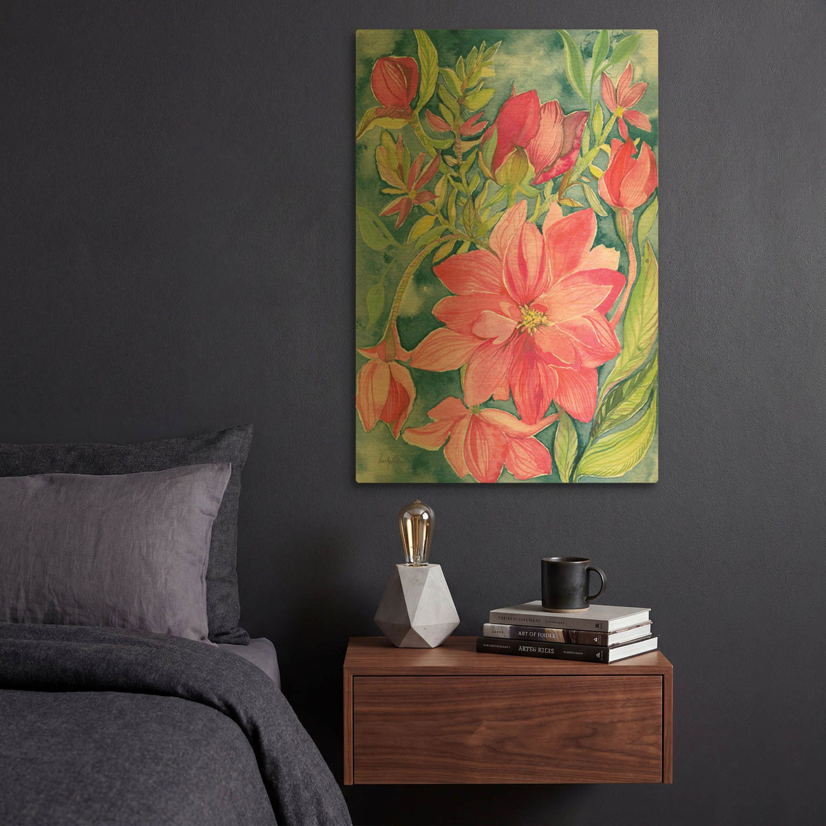 'Blooming Free' By Kristy Rice Gold Metal Wall Art