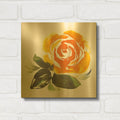 'Bold Roses 2' By Kristy Rice Gold Metal Wall Art