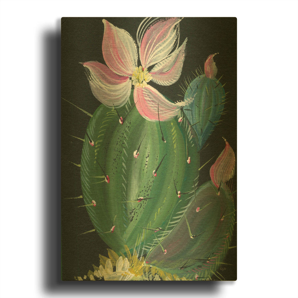 'Cactus 1' By Kristy Rice Gold Metal Wall Art
