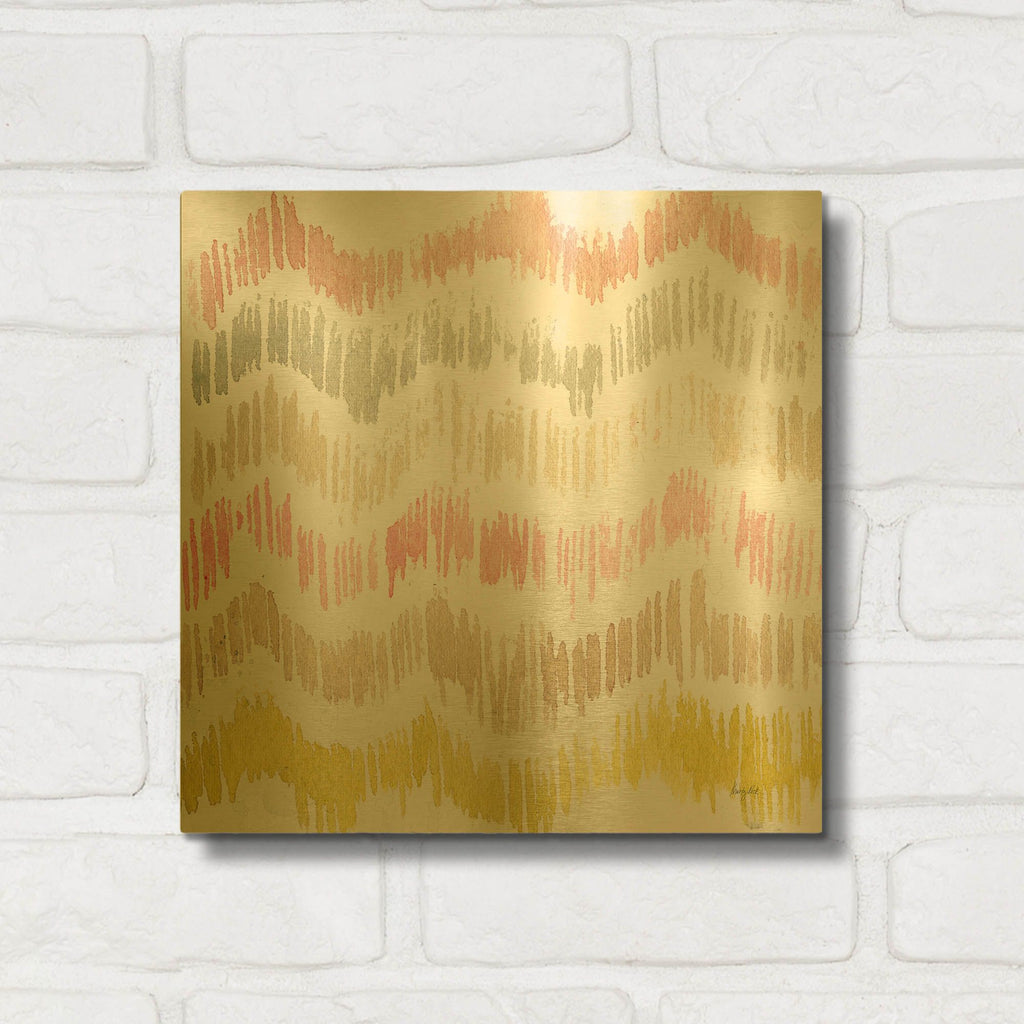'Colors of the Wind 3' By Kristy Rice Gold Metal Wall Art