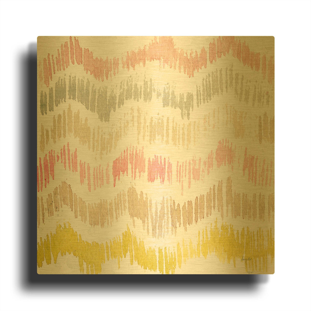 'Colors of the Wind 3' By Kristy Rice Gold Metal Wall Art