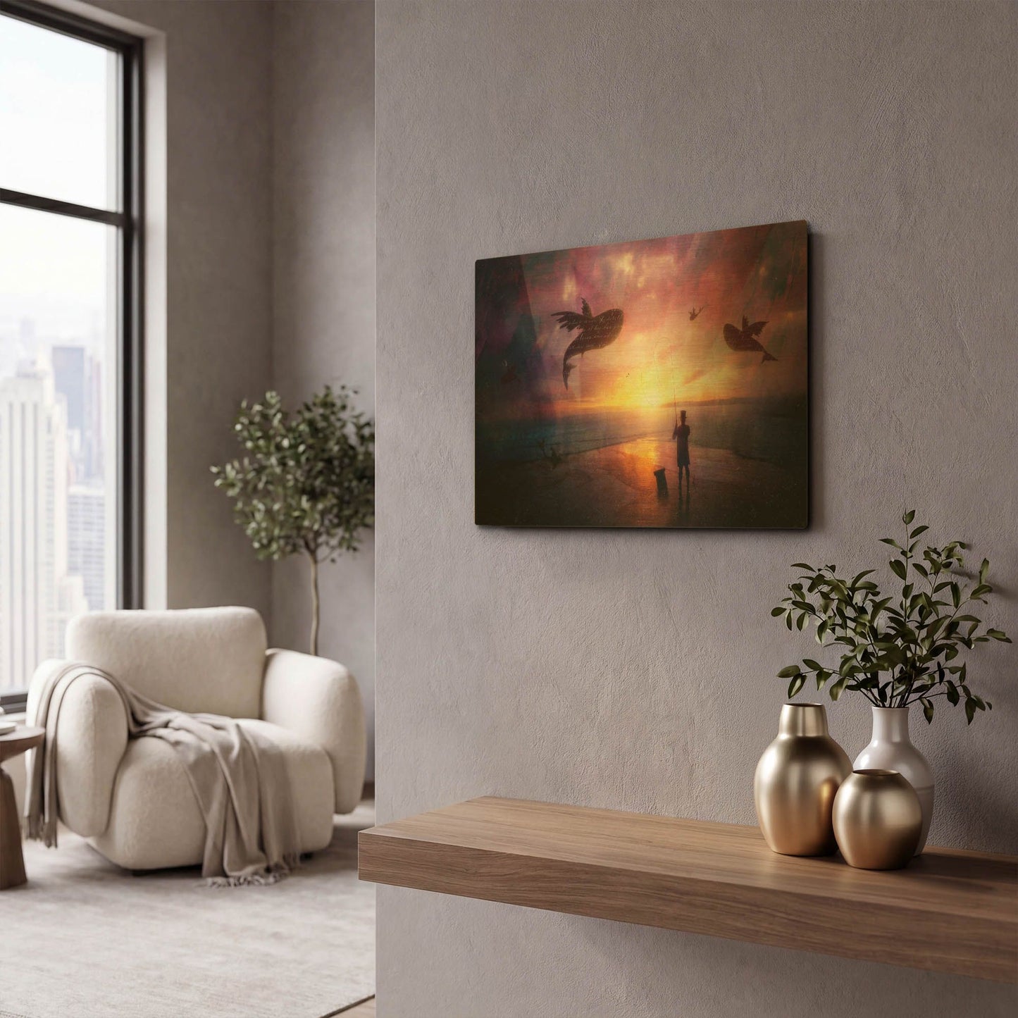 'The Answer' By Mario Sanchez Nevado Gold Metal Wall Art