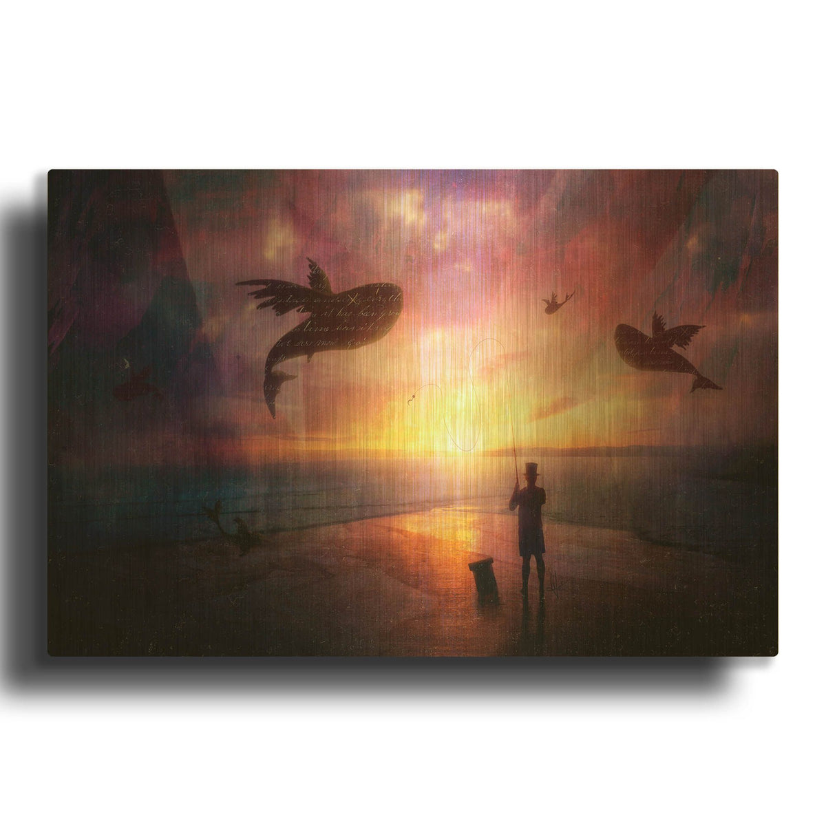 'The Answer' By Mario Sanchez Nevado Gold Metal Wall Art
